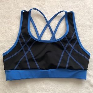 Sports bra - black and blue